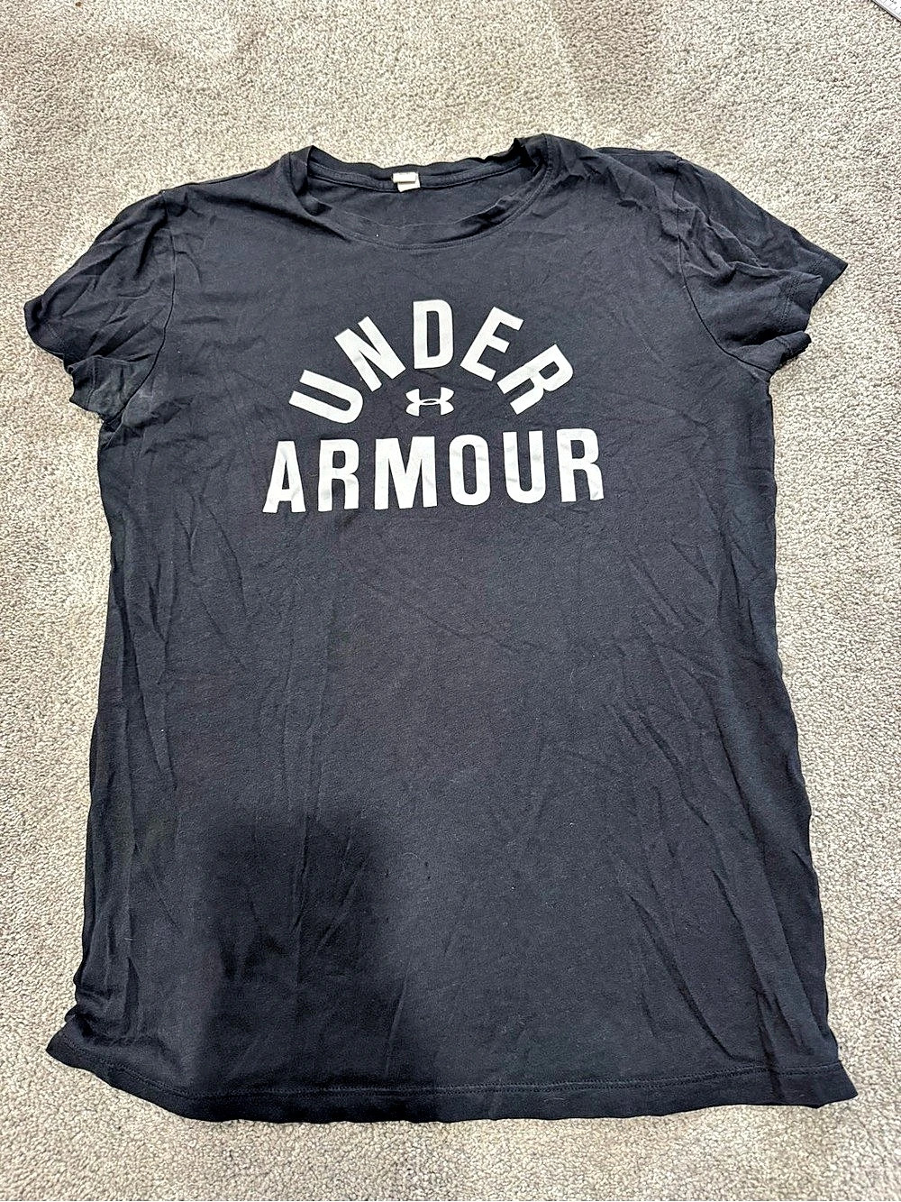 Under Armour HeatGear Arch Logo Graphic T-Shirt Graphic Short Sleeve Tee Small